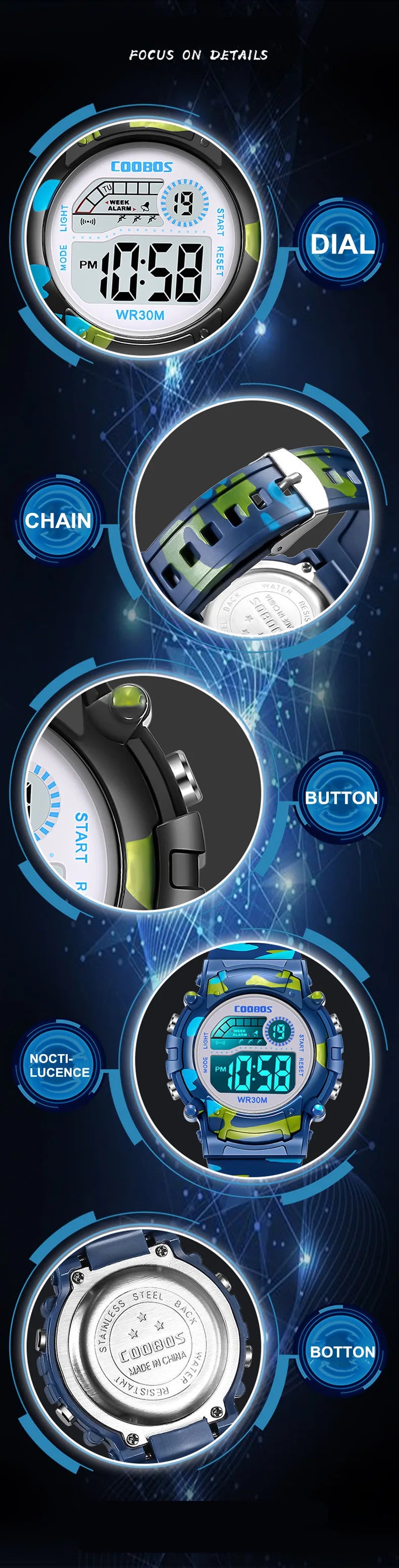 Sport Digital Watch for Kids