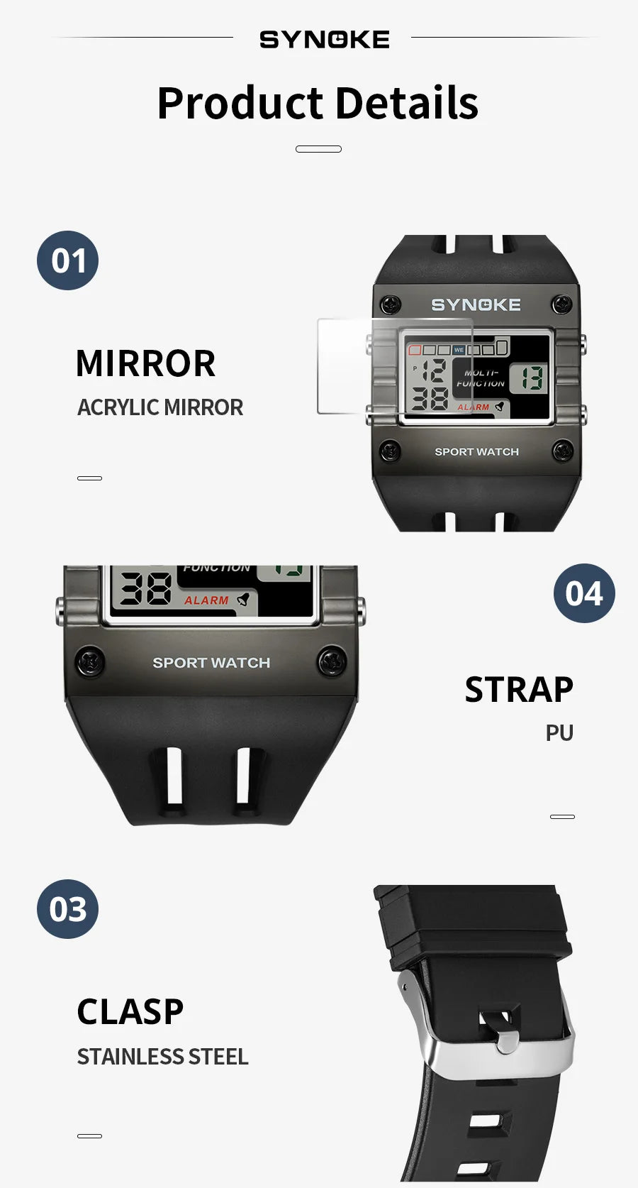 Mens Digital Sports Watch